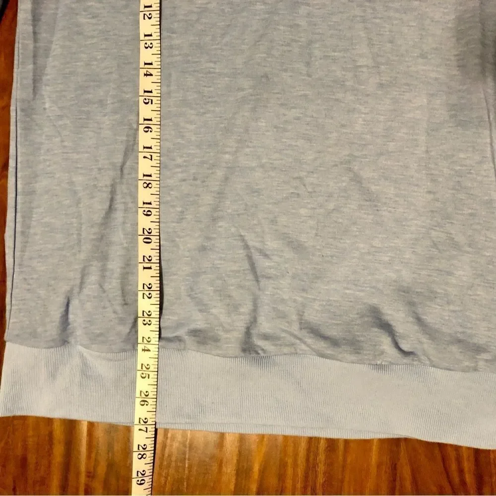 Ruched, Ruffle Long Sleeve Top, Light Blue Size Small - Picture 5 of 10